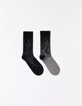 2er-Pack bedruckte Socken – Accessoires