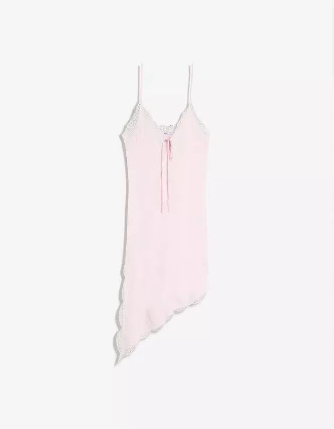 Asymmetrisches Minikleid aus Satin Asymmetrisches Minikleid aus Satin