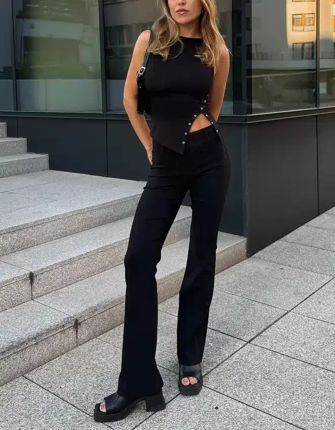 Ausgestellte Bengaline-Hose Ausgestellte Bengaline-Hose