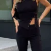 Ausgestellte Bengaline-Hose Ausgestellte Bengaline-Hose