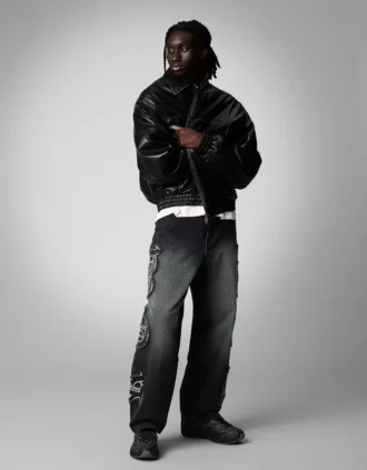 Baggy-Jeans mit Aufnäher – Jeans – Herren