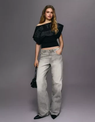 Baggy-Jeans mit mittlerer Leibhöhe – Hosen