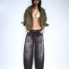 Baggy-Jeans mit niedriger Leibhöhe