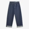 Baggy-Jeans mit niedriger Leibhöhe und umgeschlagenem Saum – Hose