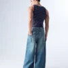 Baggy-Jeans mit Schnalle hinten – Jeans