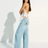 Baggy-Jeans mit Stern-Nieten – Hose