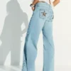 Baggy-Jeans mit Stern-Nieten – Hose