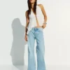 Baggy-Jeans mit Stern-Nieten – Hose