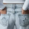 Baggy-Jeans mit Stern-Nieten – Hose Baggy-Jeans mit Stern-Nieten – Hose