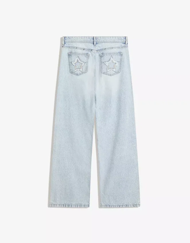 Baggy-Jeans mit Stern-Nieten – Hose Baggy-Jeans mit Stern-Nieten – Hose