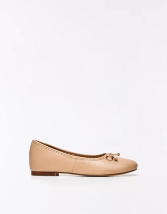 Ballerinas mit Schleife – Flache Schuhe