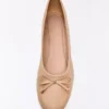Ballerinas mit Schleife – Flache Schuhe