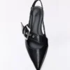 Ballerinas mit Schnallen und Fersenriemen – Flache Schuhe