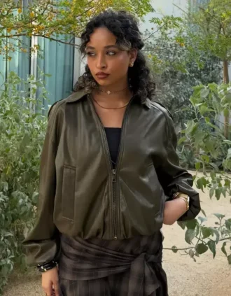 Ballonjacke aus Faux Leather