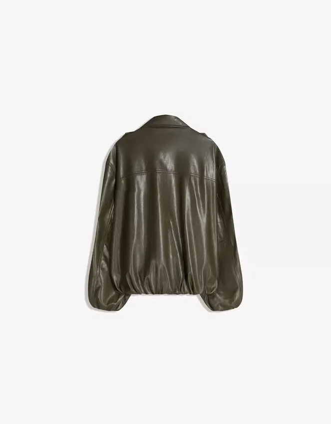 Ballonjacke aus Faux Leather Ballonjacke aus Faux Leather