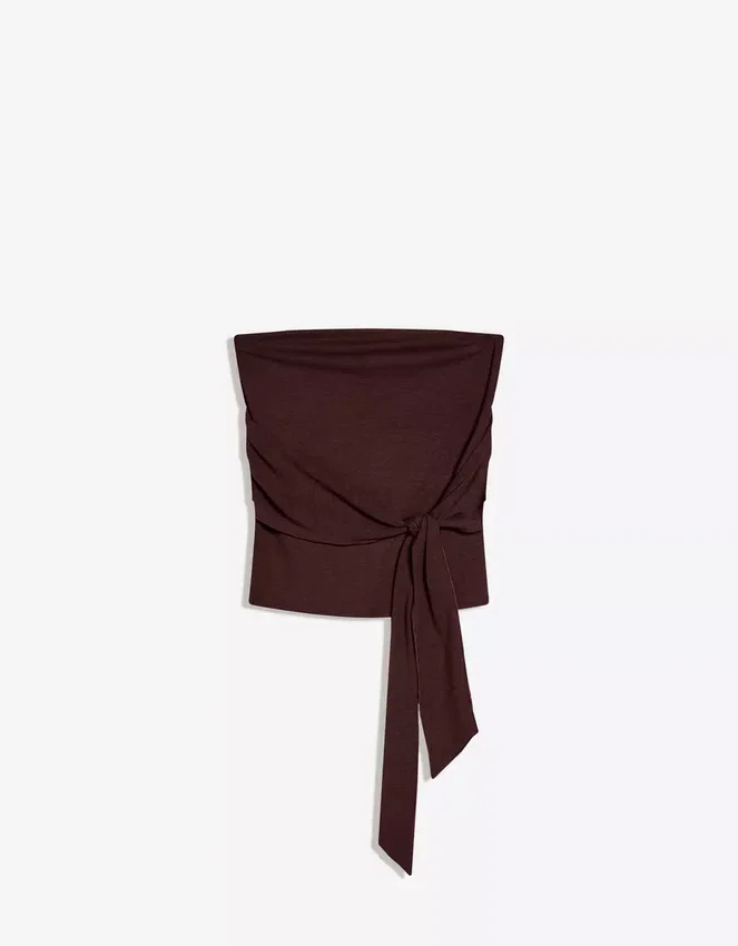 Bandeau-Top mit Bindeband vorne – #Bershkastyle – Damen Bandeau-Top mit Bindeband vorne – #Bershkastyle – Damen