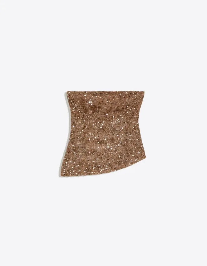 Bandeau-Top mit Pailletten Bandeau-Top mit Pailletten