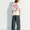 Barbie-Print-T-Shirt mit kurzen Ärmeln