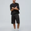 Bedruckte Bermudashorts aus Mesh Bedruckte Bermudashorts aus Mesh