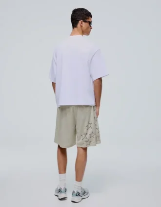 Bedruckte Bermudashorts aus Mesh