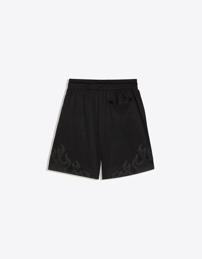 Bedruckte Bermudashorts aus Mesh Bedruckte Bermudashorts aus Mesh