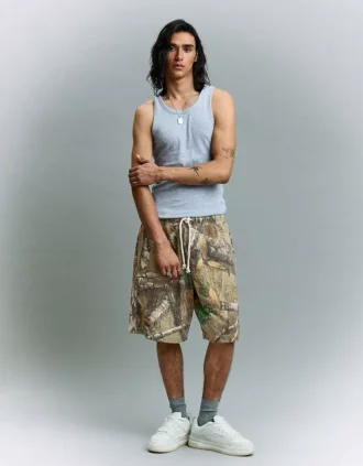 Bedruckte Bermudashorts in Boxy-Fit – Shorts und Jorts – Herren