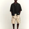 Bedruckte Bermudashorts mit weitem Bein – Herren