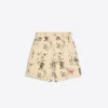 Bedruckte Bermudashorts mit weitem Bein – Herren
