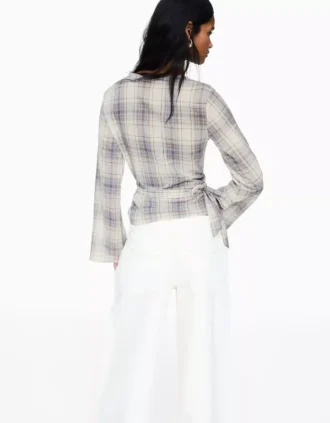 Bedruckte Crossover-Bluse