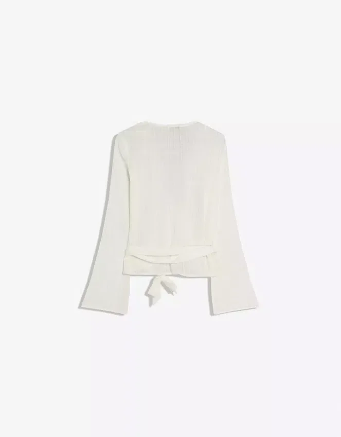 Bedruckte Crossover-Bluse Bedruckte Crossover-Bluse