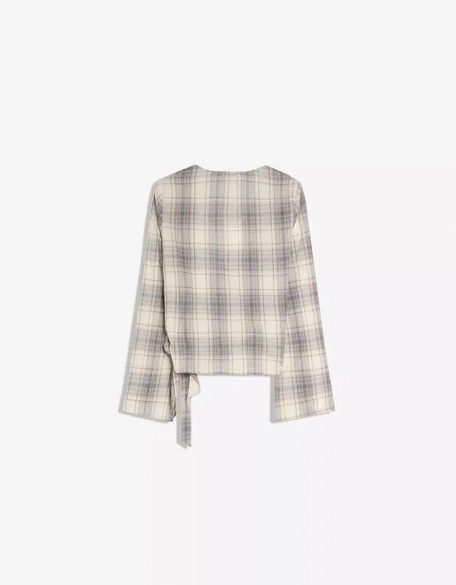 Bedruckte Crossover-Bluse Bedruckte Crossover-Bluse