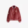 Bedruckte Faux Leather Bomberjacke Bedruckte Faux Leather Bomberjacke