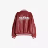 Bedruckte Faux Leather Bomberjacke Bedruckte Faux Leather Bomberjacke