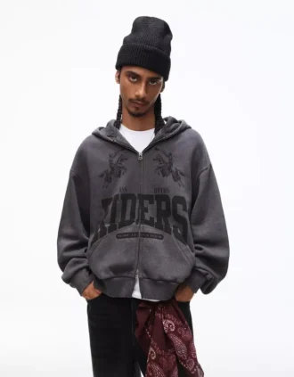 Bedruckter Hoodie in Boxy-Fit-Passform – Sweatshirts und Hoodies