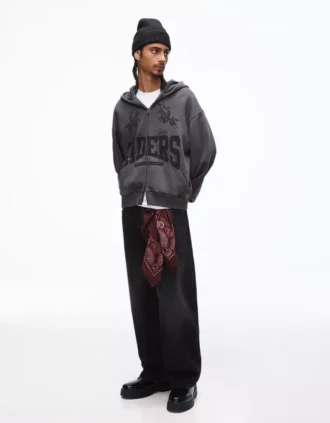 Bedruckter Hoodie in Boxy-Fit-Passform – Sweatshirts und Hoodies