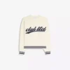 Bedruckter Sweater mit Frottee-Optik Bedruckter Sweater mit Frottee-Optik