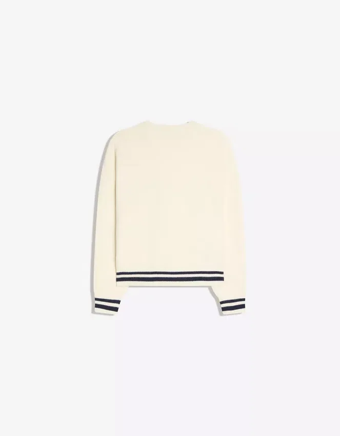 Bedruckter Sweater mit Frottee-Optik Bedruckter Sweater mit Frottee-Optik