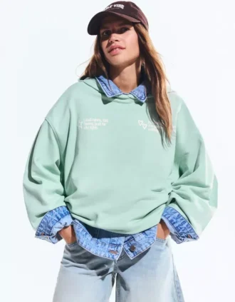 Bedrucktes Kapuzensweatshirt