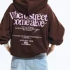 Bedrucktes Kapuzensweatshirt