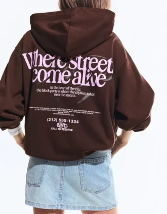Bedrucktes Kapuzensweatshirt