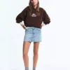 Bedrucktes Kapuzensweatshirt