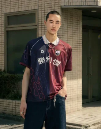 Bedrucktes Kurzarm-Poloshirt