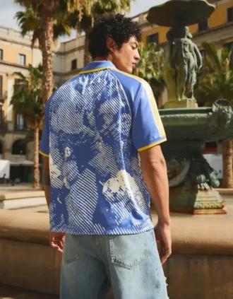 Bedrucktes Kurzarm-Poloshirt