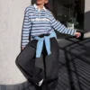 Bedrucktes Langarm-T-Shirt mit Poloshirt-Kragen – #Bershkastyle – Damen Bedrucktes Langarm-T-Shirt mit Poloshirt-Kragen – #Bershkastyle – Damen