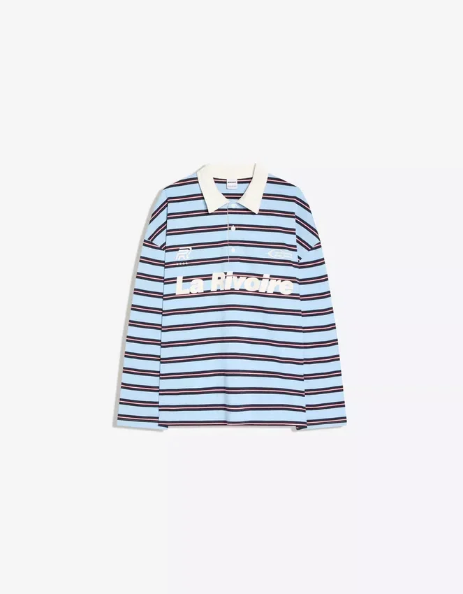 Bedrucktes Langarm-T-Shirt mit Poloshirt-Kragen – #Bershkastyle – Damen Bedrucktes Langarm-T-Shirt mit Poloshirt-Kragen – #Bershkastyle – Damen
