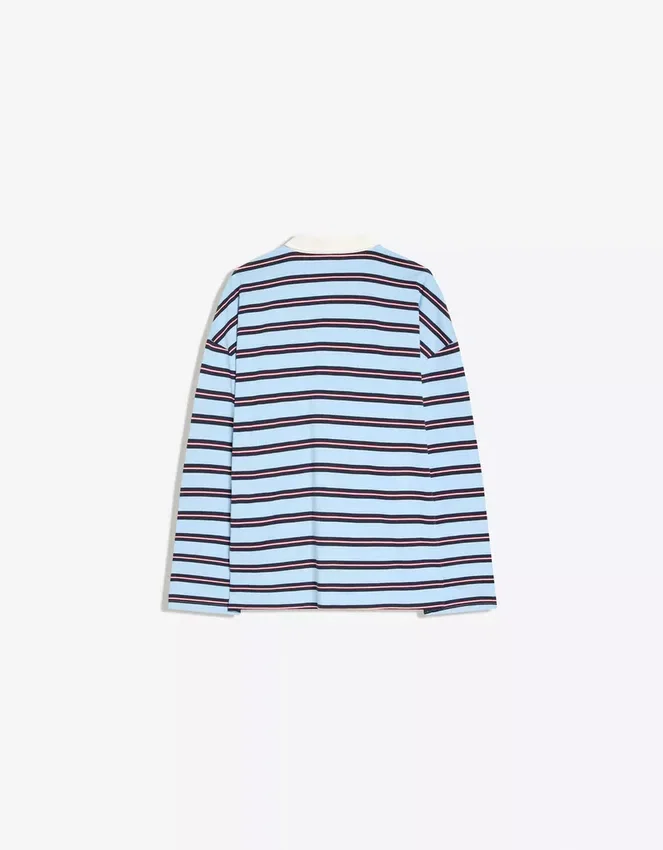 Bedrucktes Langarm-T-Shirt mit Poloshirt-Kragen – #Bershkastyle – Damen Bedrucktes Langarm-T-Shirt mit Poloshirt-Kragen – #Bershkastyle – Damen