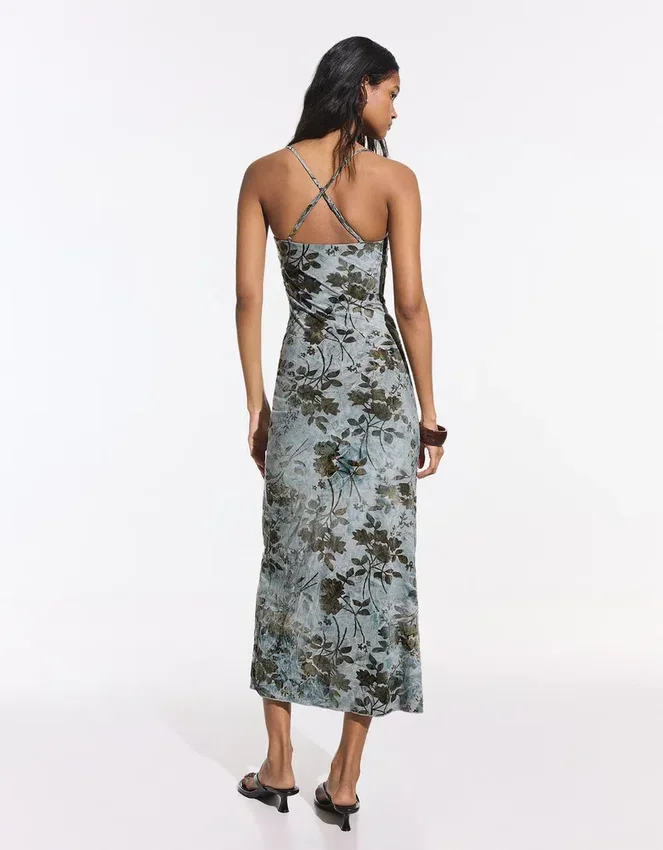 Bedrucktes Midikleid Bedrucktes Midikleid