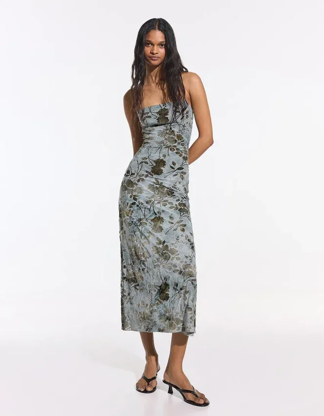 Bedrucktes Midikleid Bedrucktes Midikleid