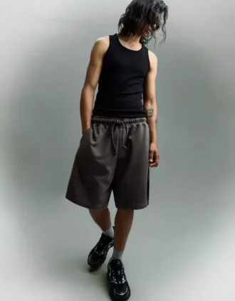 Bermudashorts mit Faded-Wash-Effekt und gerader Fit – Shorts und Jorts