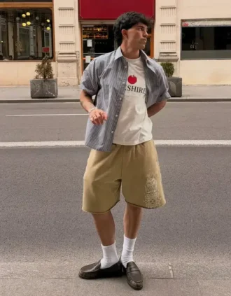 Bermudashorts mit Washed-Effekt Aries X Bershka